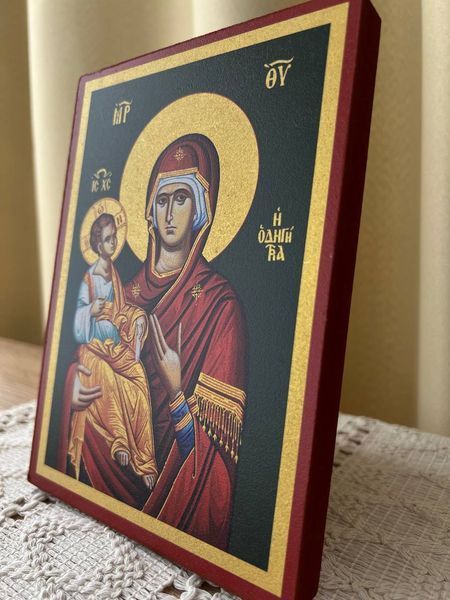 Икона Пресвятой Богородицы &laquo;Одигитрия&raquo; (Пуводительница) 13&times;18 см (Греция) 5-900501111 фото